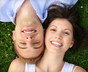 Porcelain Dental Crown Smiling Couple Arlington TX